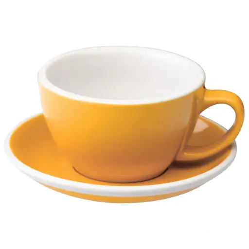 Cappuccino Tasse + Untertasse gelb